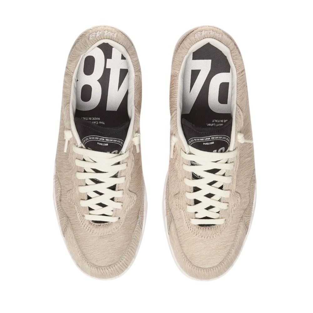 $245 NWOB P448 Bali Oak Neutral Low Tops Sneakers Men's size EU 42 Made in Italy